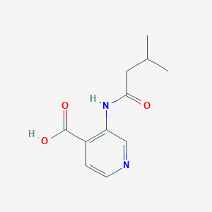 3-[(3-Methylbutanoyl)amino]isonicotinic acid