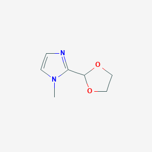 molecular formula C7H10N2O2 B8643207 2-(1,3-Dioxolan-2-yl)-1-methyl-1H-imidazole 