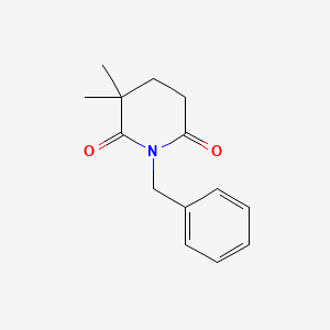 molecular formula C14H17NO2 B8643225 1-Benzyl-3,3-dimethylpiperidine-2,6-dione 