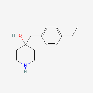molecular formula C14H21NO B8643278 4-(4-Ethyl-benzyl)-piperidin-4-ol 