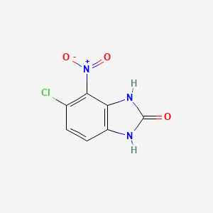 molecular formula C7H4ClN3O3 B8643284 5-Chloro-4-nitro-1,3-dihydro-2H-benzimidazol-2-one 