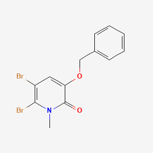 molecular formula C13H11Br2NO2 B8643304 3-(benzyloxy)-5,6-dibromo-1-methylpyridin-2(1H)-one 