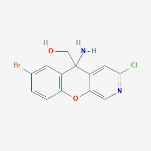 molecular formula C13H10BrClN2O2 B8643321 (5-amino-7-bromo-3-chloro-5H-chromeno[2,3-c]pyridin-5-yl)methanol 