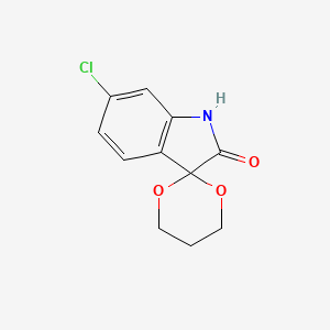 molecular formula C11H10ClNO3 B8643330 6'-chlorospiro[1,3-dioxane-2,3'-indol]-2'(1'H)-one 