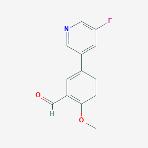 molecular formula C13H10FNO2 B8643358 5-(5-Fluoro-pyridin-3-yl)-2-methoxy-benzaldehyde CAS No. 946002-08-0