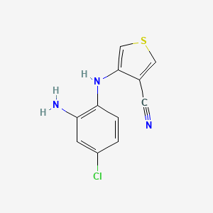 molecular formula C11H8ClN3S B8643371 4-(2-Amino-4-chloroanilino)thiophene-3-carbonitrile CAS No. 61325-31-3
