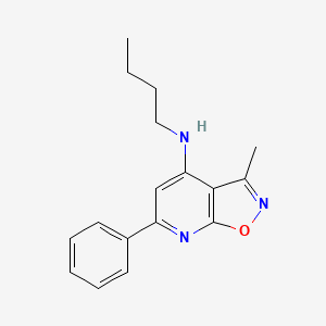 molecular formula C17H19N3O B8643391 N-butyl-3-methyl-6-phenylisoxazolo[5,4-b]pyridin-4-amine CAS No. 61658-65-9