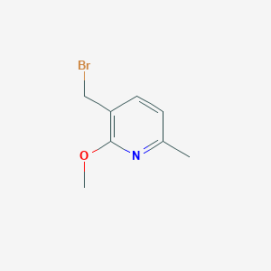 molecular formula C8H10BrNO B8643403 3-(Bromomethyl)-2-methoxy-6-methylpyridine 