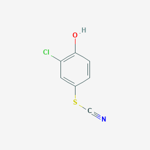 molecular formula C7H4ClNOS B8643425 2-Chloro-4-thiocyanatophenol 