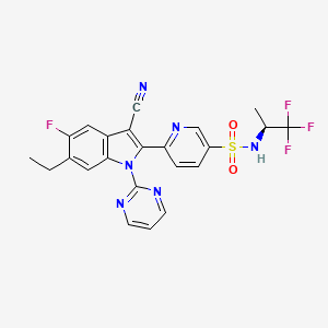 (S)-6-(3-cyano-6-ethyl-5-fluoro-1-(pyrimidin-2-yl)-1H-indol-2-yl)-N-(1,1,1-trifluoropropan-2-yl)pyridine-3-sulfonamide