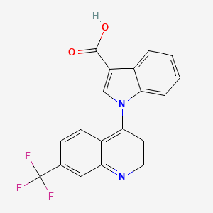 1-(7-(Trifluoromethyl)quinolin-4-yl)-1H-indole-3-carboxylic acid