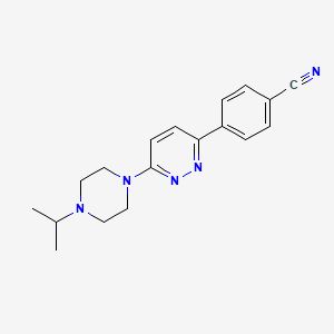 molecular formula C18H21N5 B8643475 4-[6-(4-Isopropylpiperazin-1-yl)pyridazin-3-yl]benzonitrile CAS No. 837396-37-9