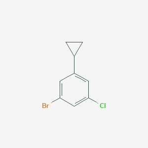 molecular formula C9H8BrCl B8643514 1-Bromo-3-chloro-5-cyclopropylbenzene 