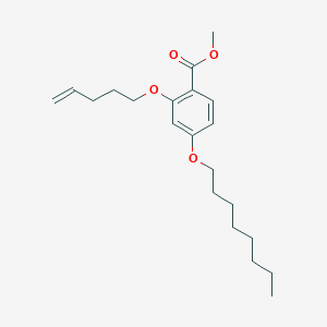 molecular formula C21H32O4 B8643521 Methyl 4-(octyloxy)-2-[(pent-4-en-1-yl)oxy]benzoate CAS No. 633313-64-1