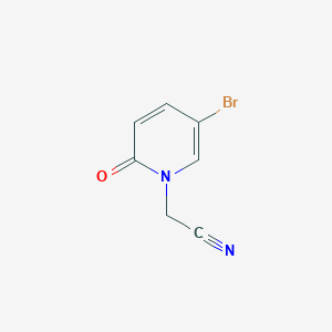 molecular formula C7H5BrN2O B8643539 2-(5-Bromo-2-oxopyridin-1(2H)-yl)acetonitrile 