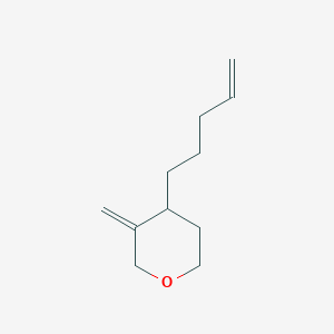 molecular formula C11H18O B8643544 3-methylidene-4-(pent-4-en-1-yl)tetrahydro-2H-pyran 