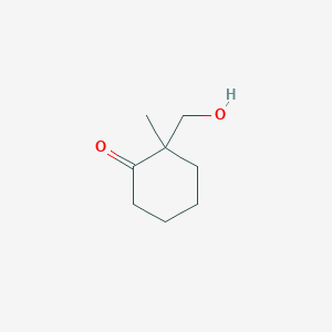 molecular formula C8H14O2 B8643548 2-Hydroxymethyl-2-methylcyclohexanone 