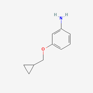 molecular formula C10H13NO B8643549 3-(Cyclopropylmethoxy)aniline 