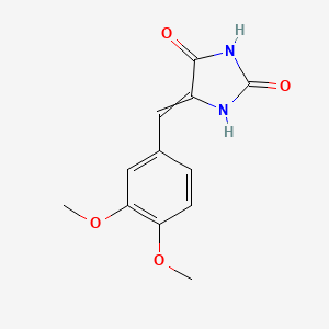 molecular formula C12H12N2O4 B8643557 5-((3,4-Dimethoxyphenyl)methylene)-2,4-imidazolidinedione 