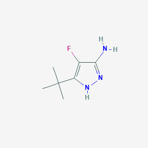 molecular formula C7H12FN3 B8643567 3-(tert-Butyl)-4-fluoro-1H-pyrazol-5-amine 