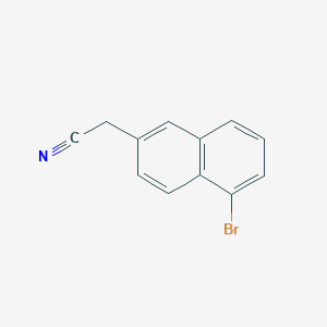 molecular formula C12H8BrN B8643581 (5-Bromo-2-naphthalenyl)acetonitrile 
