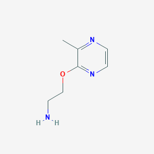 molecular formula C7H11N3O B8643585 2-Methyl-3-(2-amino-ethoxy)pyrazine 