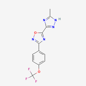 5-(5-methyl-1H-1,2,4-triazol-3-yl)-3-(4-(trifluoromethoxy)phenyl)-1,2,4-oxadiazole
