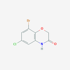 molecular formula C8H5BrClNO2 B8643656 8-bromo-6-chloro-4H-benzo[1,4]oxazin-3-one 