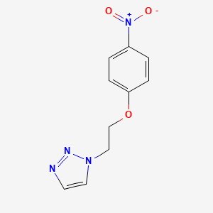 molecular formula C10H10N4O3 B8643704 4-[2-(1,2,3-Triazol-1-yl)ethoxy]nitrobenzene 
