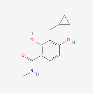 molecular formula C12H15NO3 B8643727 3-(Cyclopropylmethyl)-2,4-dihydroxy-N-methylbenzamide CAS No. 141059-12-3
