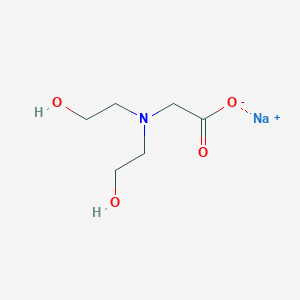 molecular formula C6H12NNaO4 B086438 N,N-双(2-羟乙基)甘氨酸钠盐 CAS No. 139-41-3