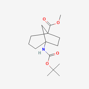 molecular formula C15H25NO4 B8643838 Methyl 5-(tert-butoxycarbonylamino)bicyclo[3.2.1]octane-1-carboxylate 