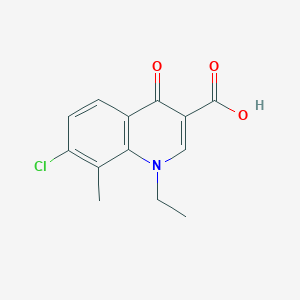 molecular formula C13H12ClNO3 B8643844 7-Chloro-1-ethyl-1,4-dihydro-8-methyl-4-oxo-3-quinolinecarboxylic acid CAS No. 75746-97-3