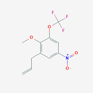 B8643887 2-Methoxy-5-nitro-1-(prop-2-en-1-yl)-3-(trifluoromethoxy)benzene CAS No. 647855-73-0