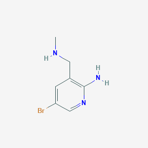 molecular formula C7H10BrN3 B8643989 2-Amino-5-bromo-3-(methylaminomethyl)pyridine 
