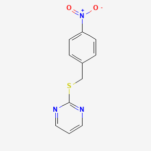 molecular formula C11H9N3O2S B8644060 2-[(4-Nitrobenzyl)sulfanyl]pyrimidine 
