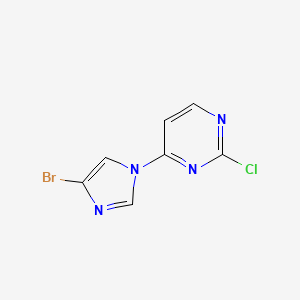 molecular formula C7H4BrClN4 B8644067 4-(4-bromo-1H-imidazol-1-yl)-2-chloropyrimidine 