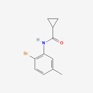 molecular formula C11H12BrNO B8644090 N-(2-bromo-5-methylphenyl)cyclopropanecarboxamide 