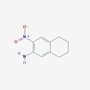molecular formula C10H12N2O2 B8644107 3-Nitro-5,6,7,8-tetrahydro-2-naphthalenamine 