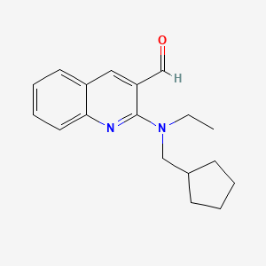 molecular formula C18H22N2O B8644108 2-((Cyclopentylmethyl)(ethyl)amino)quinoline-3-carbaldehyde CAS No. 898911-49-4