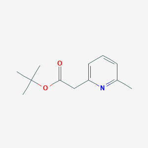 molecular formula C12H17NO2 B8644126 1,1-Dimethylethyl (6-methyl-2-pyridinyl)acetate 