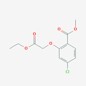 molecular formula C12H13ClO5 B8644136 Methyl 4-chloro-2-(2-ethoxy-2-oxoethoxy)benzoate CAS No. 796851-66-6