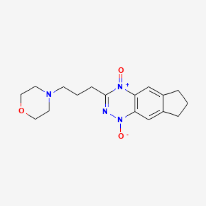 molecular formula C17H22N4O3 B8644143 3-(3-Morpholinopropyl)-7,8-dihydro-6H-indeno[5,6-e][1,2,4]triazine 1,4-dioxide 
