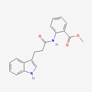 molecular formula C19H18N2O3 B8644165 methyl 2-[3-(1H-indol-3-yl)propanamido]benzoate 