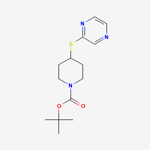 molecular formula C14H21N3O2S B8644177 4-(Pyrazin-2-ylsulfanyl)-piperidine-1-carboxylic acid tert-butyl ester 