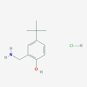 molecular formula C11H18ClNO B8644186 2-Aminomethyl-4-(1,1-dimethylethyl)phenol hydrochloride CAS No. 63712-11-8