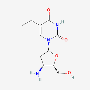 Uridine, 3'-amino-2',3'-dideoxy-5-ethyl-