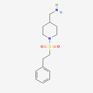 molecular formula C14H22N2O2S B8644213 C-[1-(2-phenyl-ethanesulfonyl)-piperidin-4-yl]-methylamine 