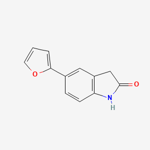 molecular formula C12H9NO2 B8644240 5-(2-Furyl)-1,3-dihydro-2H-indol-2-one 