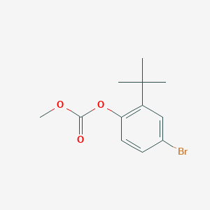 molecular formula C12H15BrO3 B8644248 Methyl (2-tert-butyl-4-bromophenyl) carbonate 